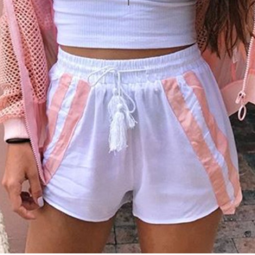 LF White and Pink Shorts